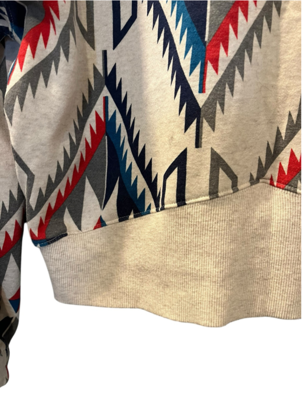 Ariat Cropped Chimayo Grande Print Sweatshirt Size L Southwestern Boho Aztec - Picture 6 of 9